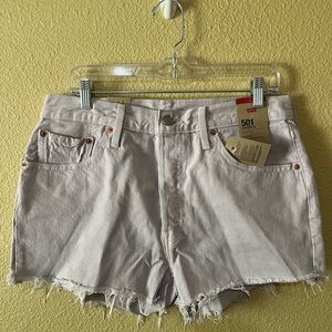 NWT Levi’s 501 Cotton Light Lilac Shorts size 32